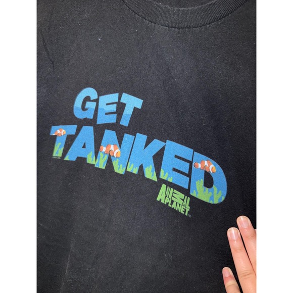Animal Planet Get Tanked Clownfish Graphic T-Shirt Black Mens Large Alstyle L - Picture 2 of 4